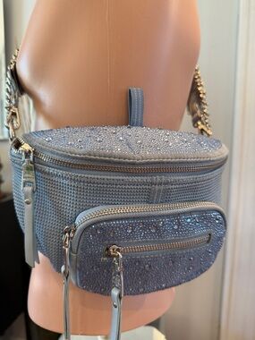On Sale Today!!
Steve Madden Light Blue Sparkle Crossbody Belt Bag